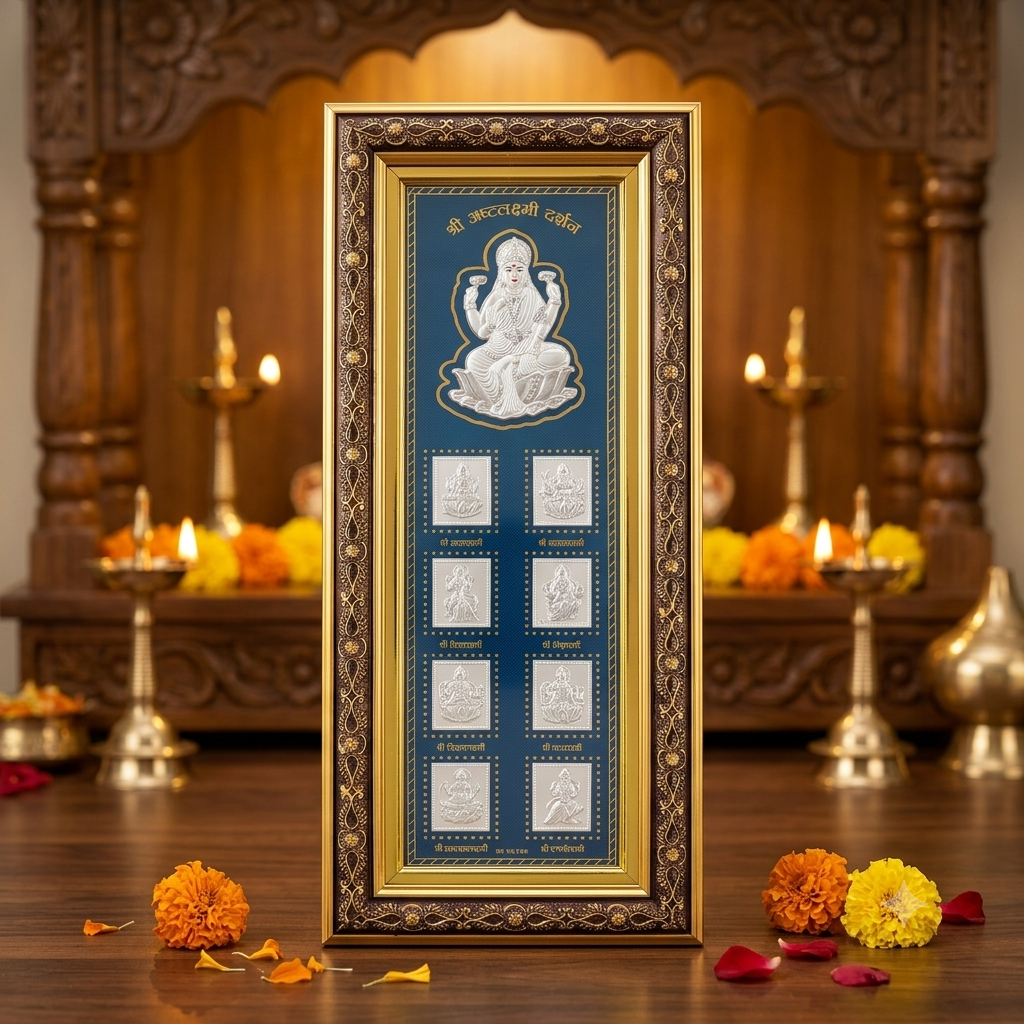 ganpati & lakhshmi Silver frame (best silver gift article)