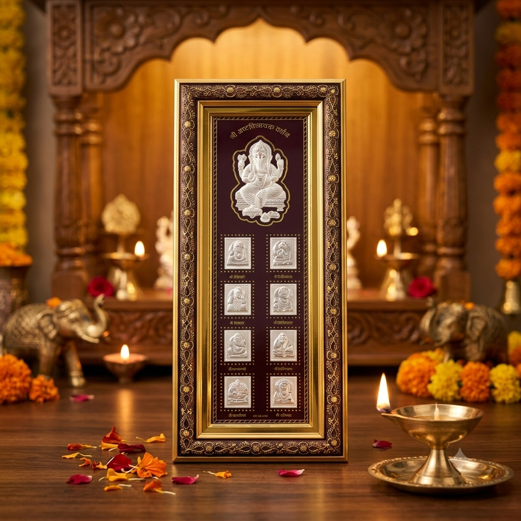 ganpati & lakhshmi Silver frame (best silver gift article)