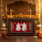 ganpati & lakhmi Silver frame (best silver gift article)