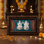ganpati & lakhmi Silver frame (best silver gift article)