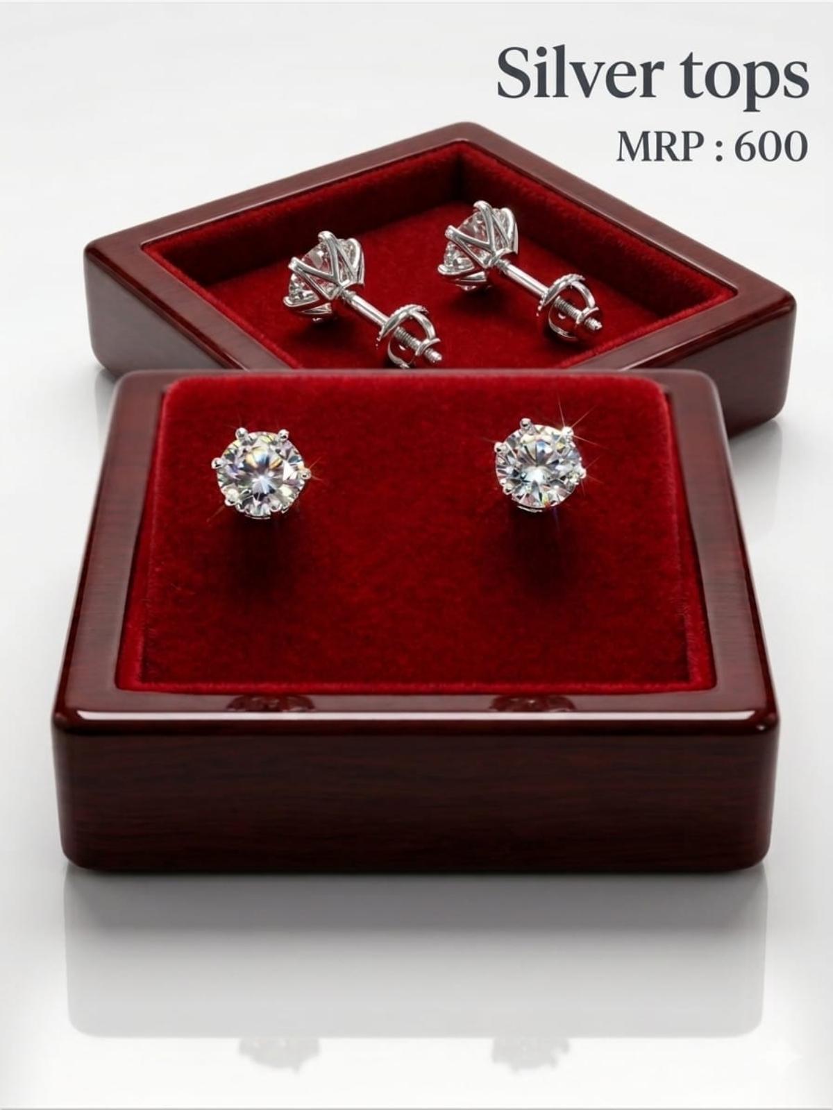 SILVER EAR TOPS FOR WOMEN