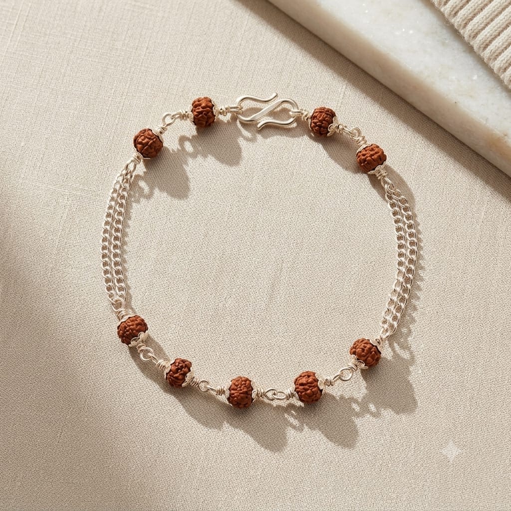 Silver Rudraksh bracelet