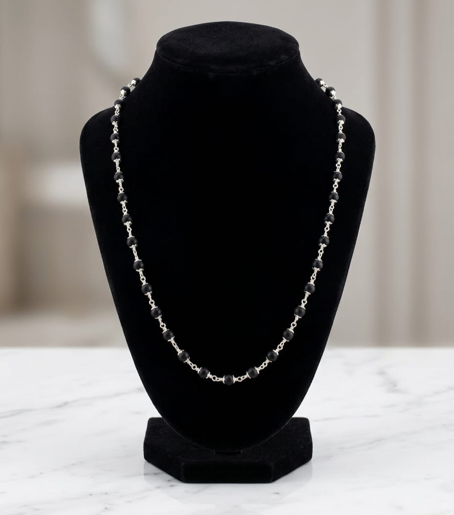 Silver rudraksha Mala