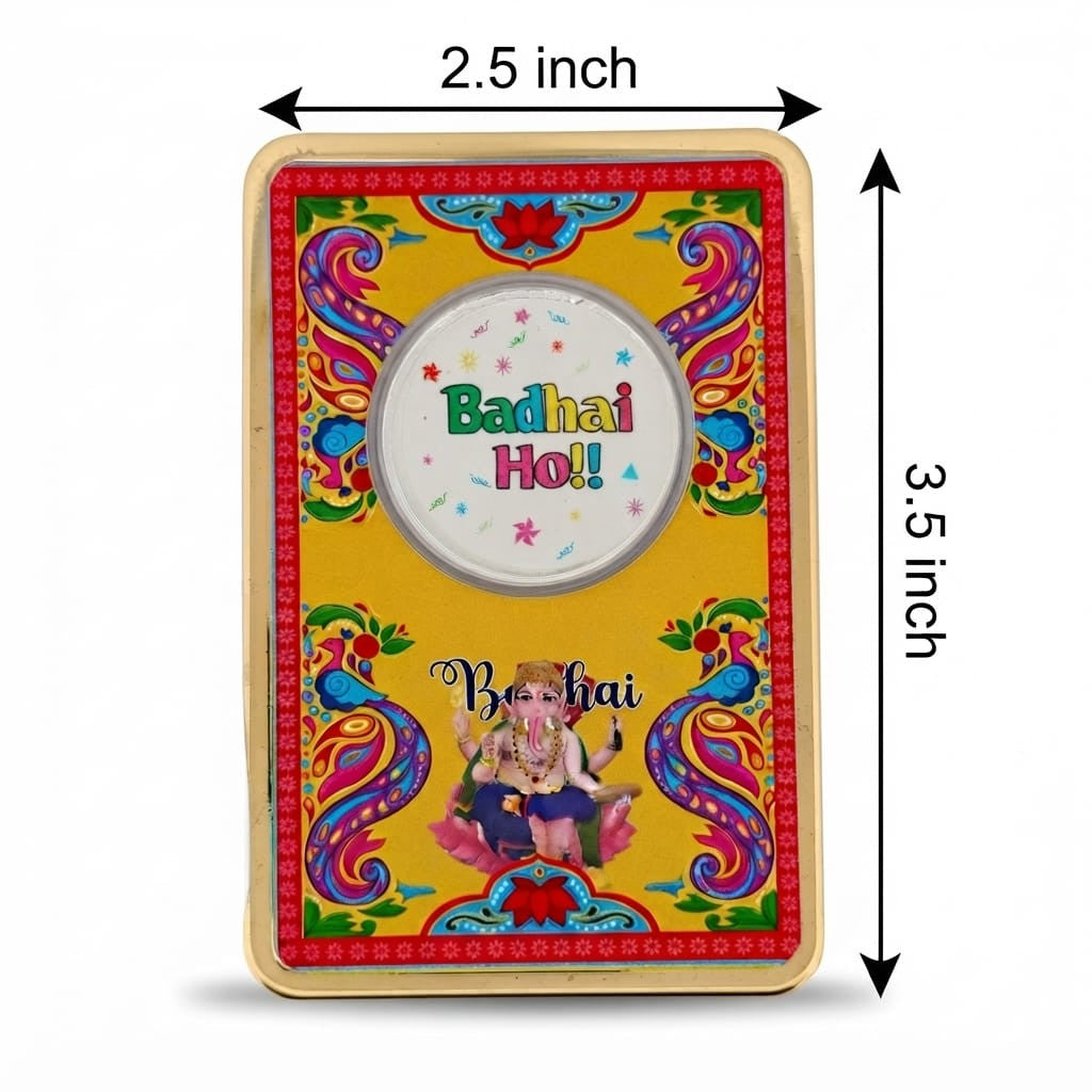 SILVER COIN OF MINI BADHAI HO