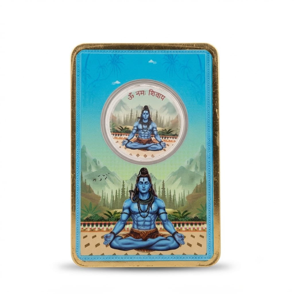 SILVER COIN OF MINI MAHADEV