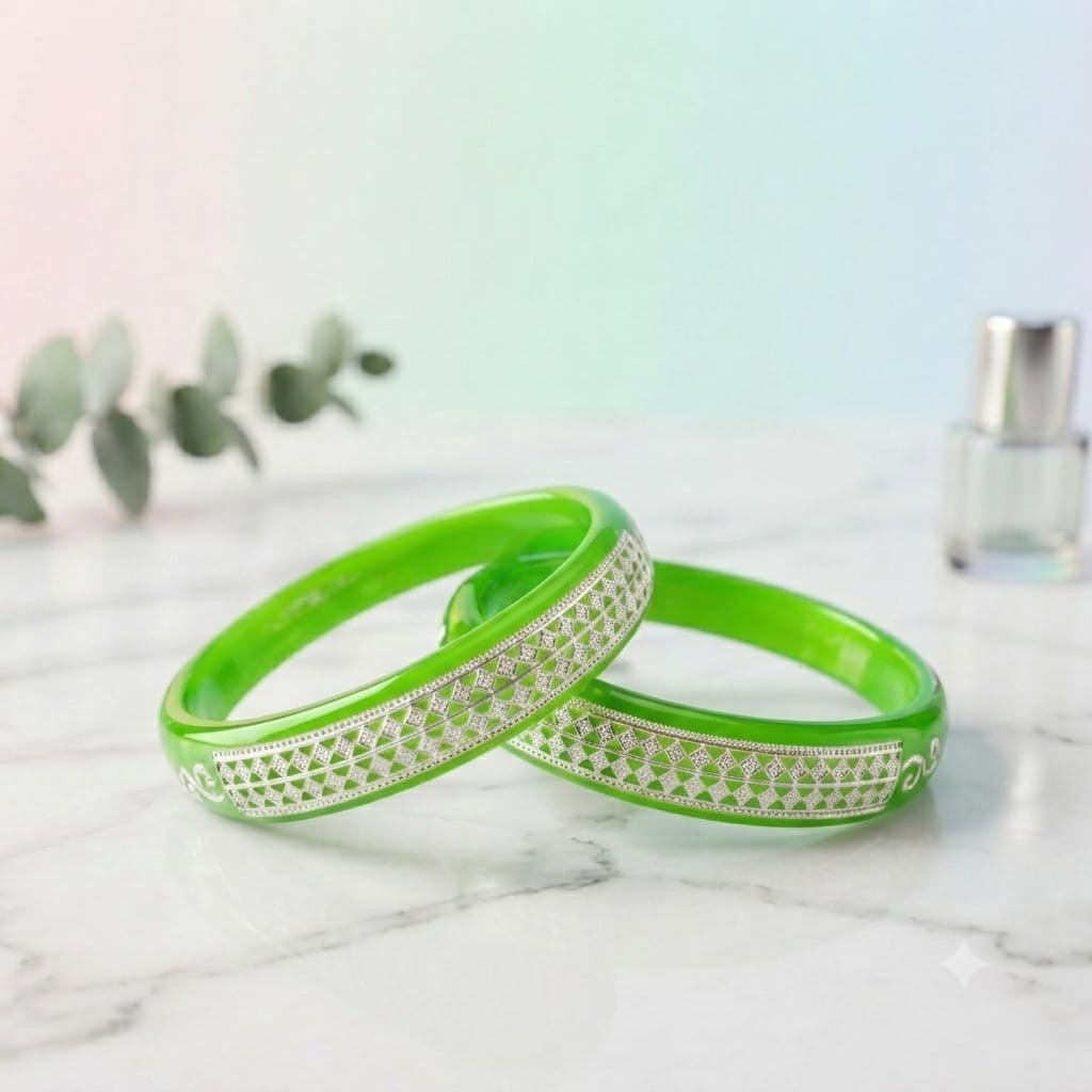 STERLING SILVER FANCY BANGALES